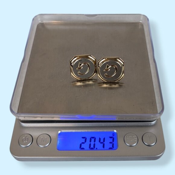 V. Letter "G" Metal Cufflinks - Picture 5 of 5